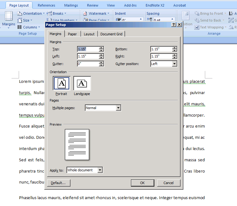 Essay page layout